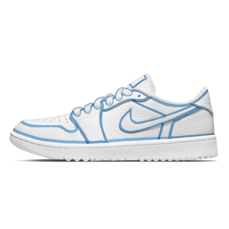 “Carolina Blue Lines” Jordan 1 Golf Shoes Men’s 3.5