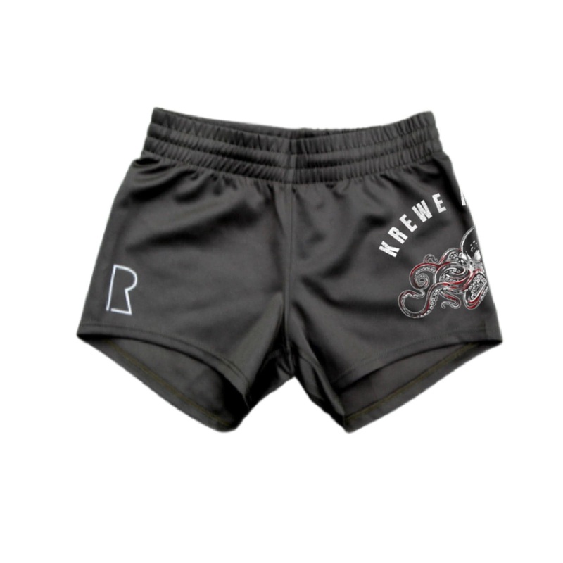 Tampa Krewe Custom Teammate Rugby Short Black Fern Club Logo Femme Fit XXS **Preorder 30.07.24