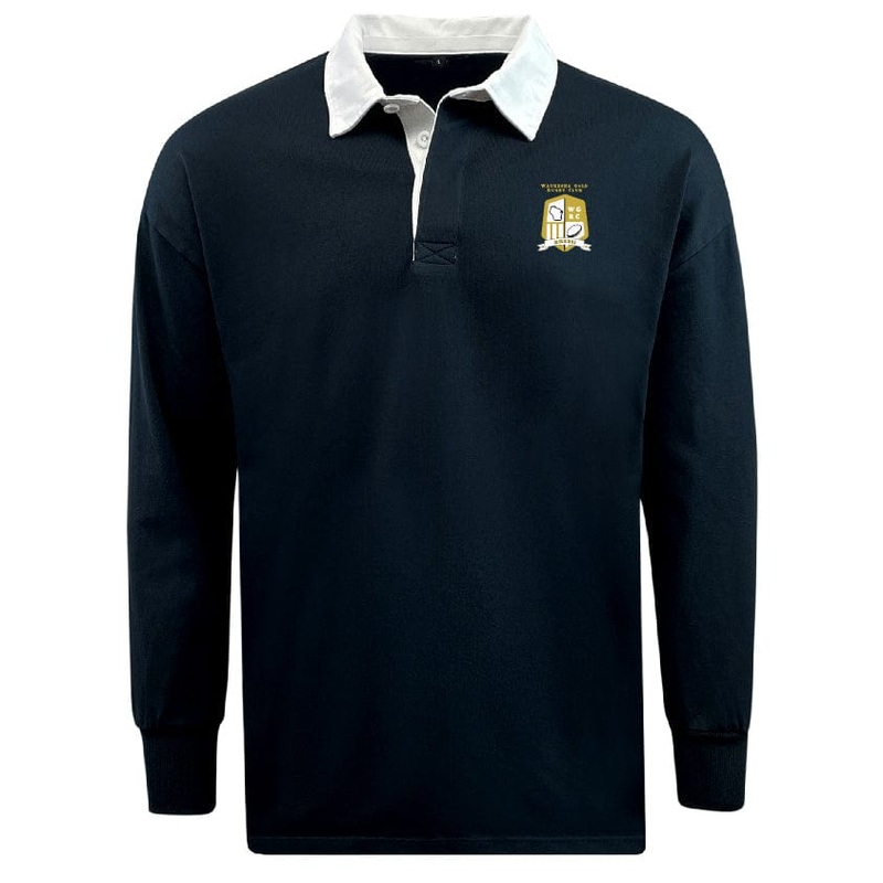 Waukesha Gold Rugby Classic Long Sleeve Solid Rugby Jersey S Black