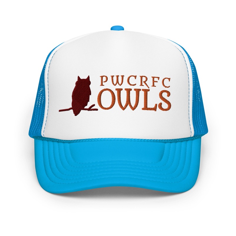 PWCRFC Owls Foam Trucker Hat Blue / White / Blue