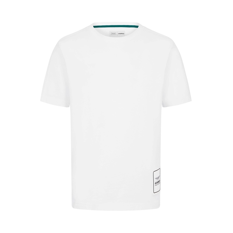 Aston Martin F1 Logo Tee Mens – White XXS