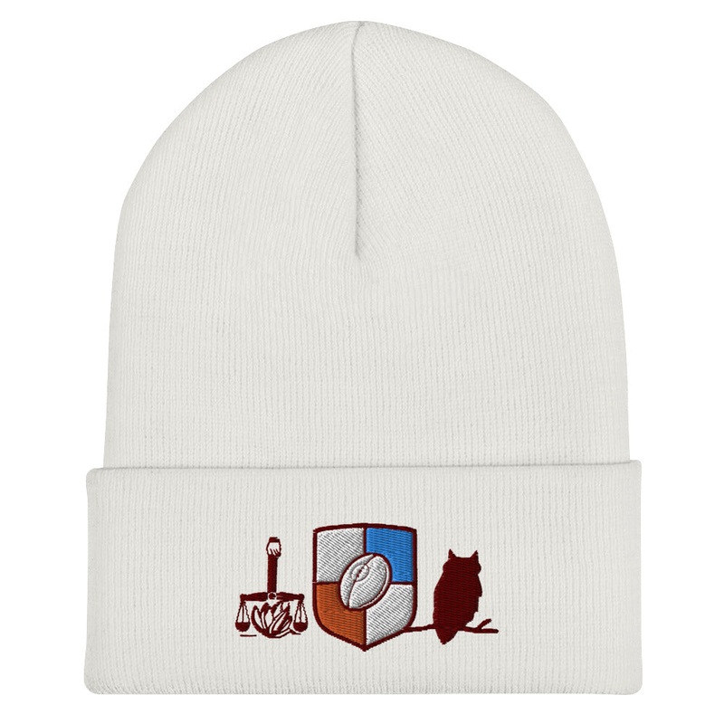 PWCRFC Owls Cuffed Beanie White