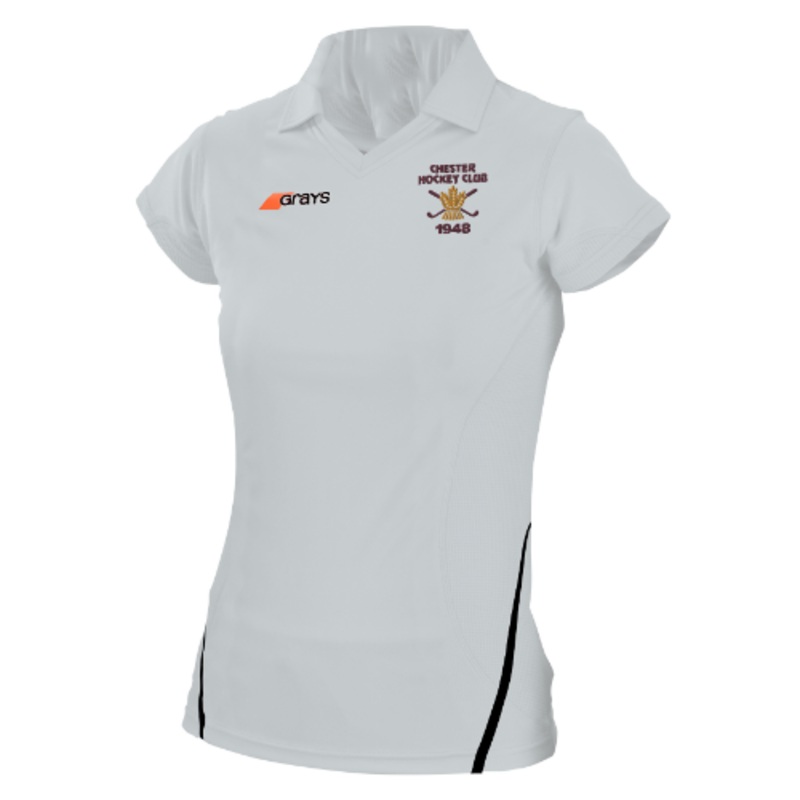 Chester Hockey Club Adult’s White / Navy G750 Ladies Shirt-White 2XS