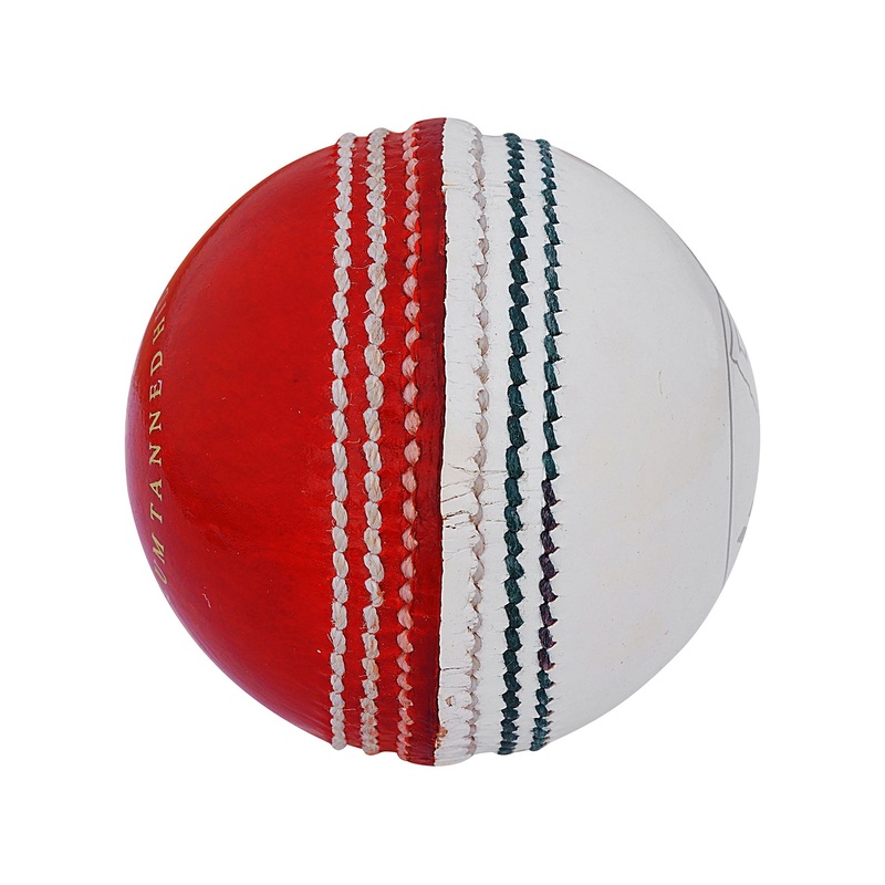 WHACK Test Leather Cricket Ball – 4 piece – 156gm – Red/White 156gm Red/White