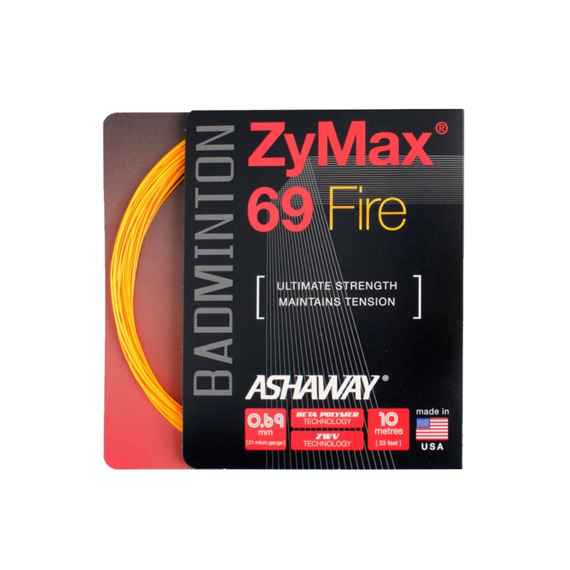 Ashaway ZyMax 69 Fire String (10m Set) Orange Orange 10m Set