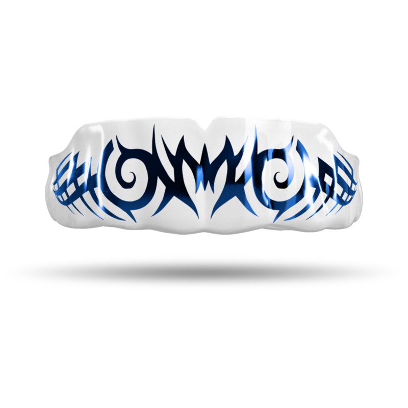 Chrome Midnight Blue Tribal On White