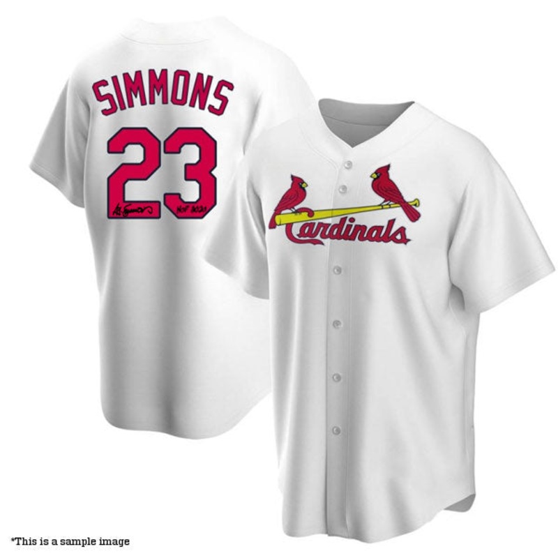 Ted Simmons Autographed “HOF 2020” Cardinals White Replica Jersey