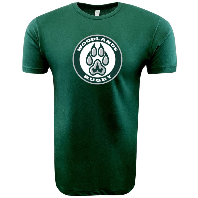 Woodlands Youth Paw Print Supersoft Tee S Dark Green