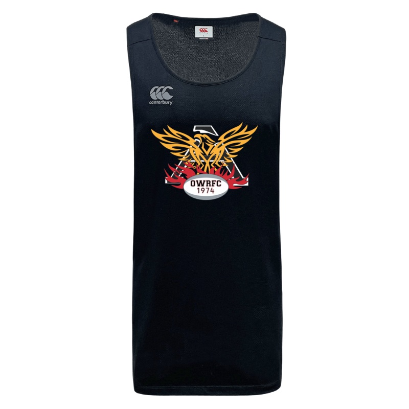 Atlanta Old White Rugby Tempo Vapodri Singlet by Canterbury XS Black