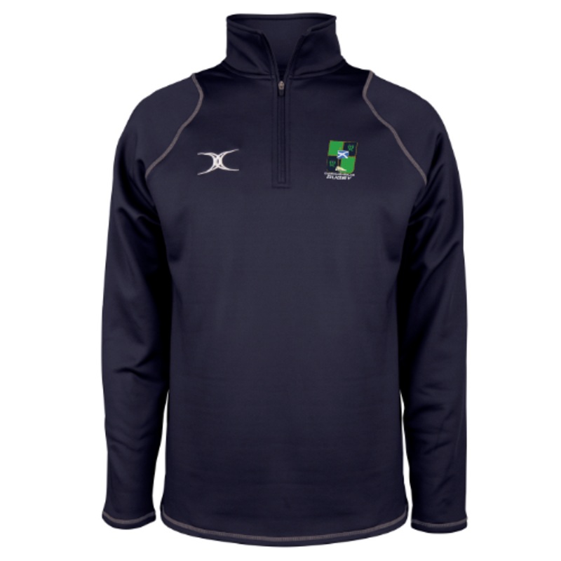Boroughmuir RFC Adult’s Dark Navy Quest Mens 1/4 Zip Fleece XS