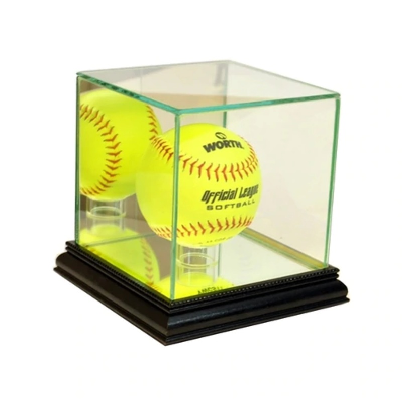 Softball Display Case with Mirrors – UV-protected with Mirrors