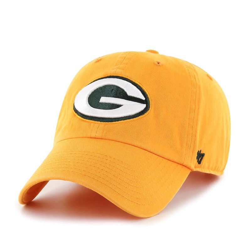 ’47 Brand Green Bay Packers Logo Clean Up Hat Yellow Cheddar