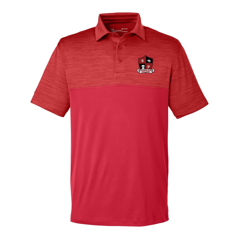 Southern Pines Youth Rugby Colorblock Polo Red Small