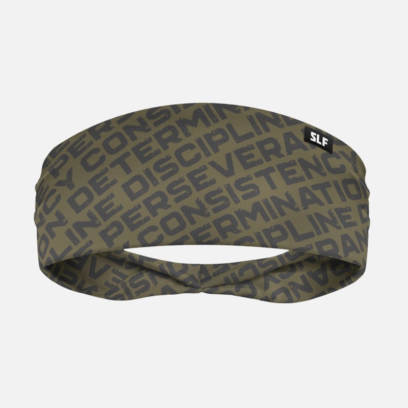 Inspirational Green Headband ONE SIZE Green