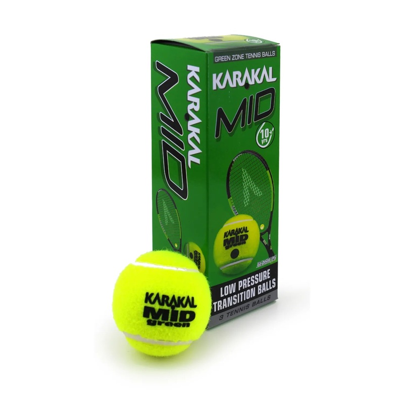 Karakal 3 Pack Mid Green Junior Stage 1 Tennis Ball KZ8544 One Size YELLOW
