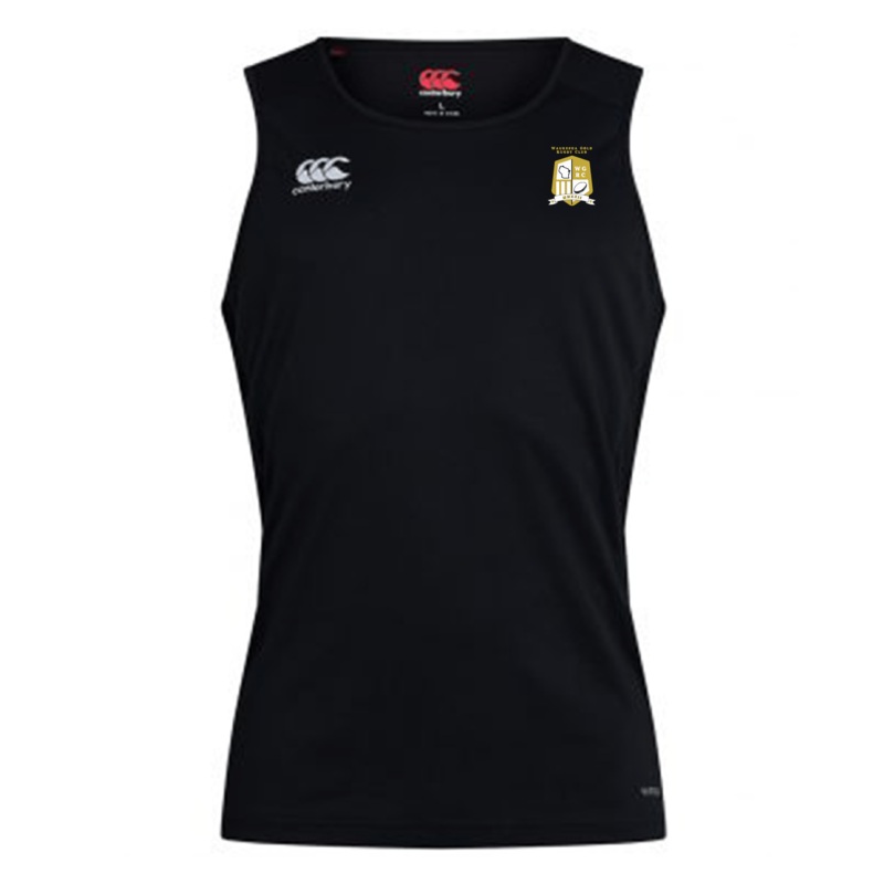 Waukesha Gold Rugby Club Dry Singlet by Canterbury XS Black