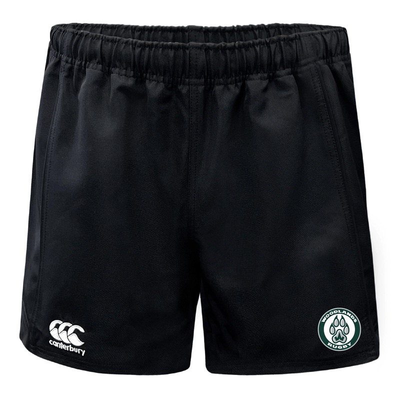 Woodlands Youth Advantage Rugby Shorts by Canterbury XS Black