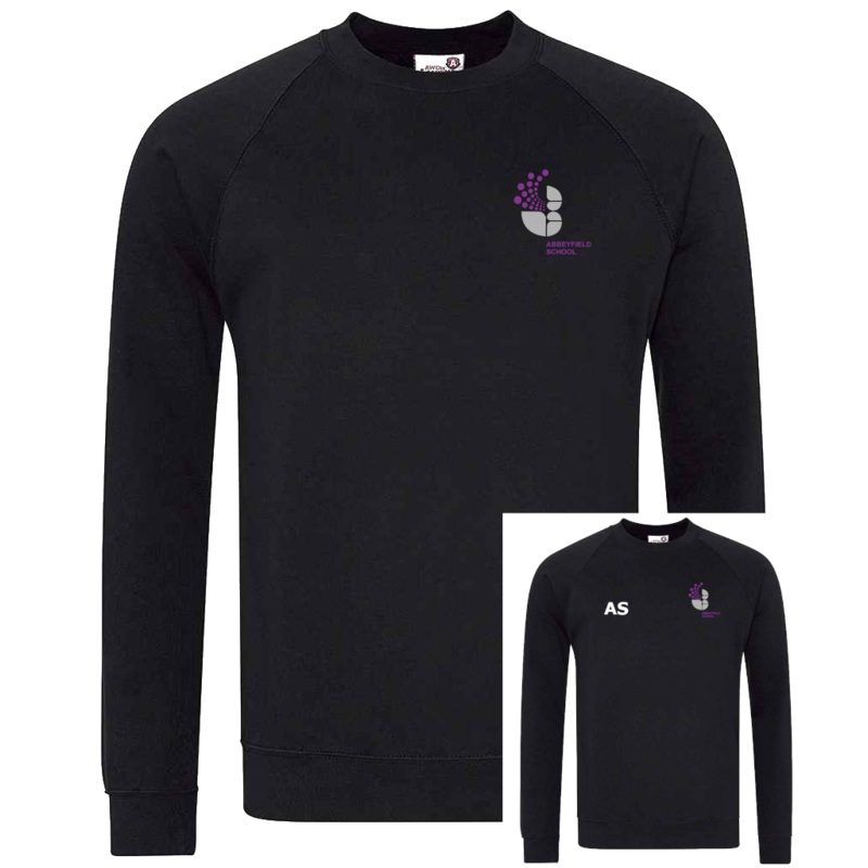 Abbeyfield Academy Sweatshirt (with Back Prints) Black XS None