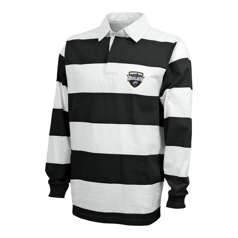 Alaska Rugby Cotton Social Jersey Black/White 2X-Small