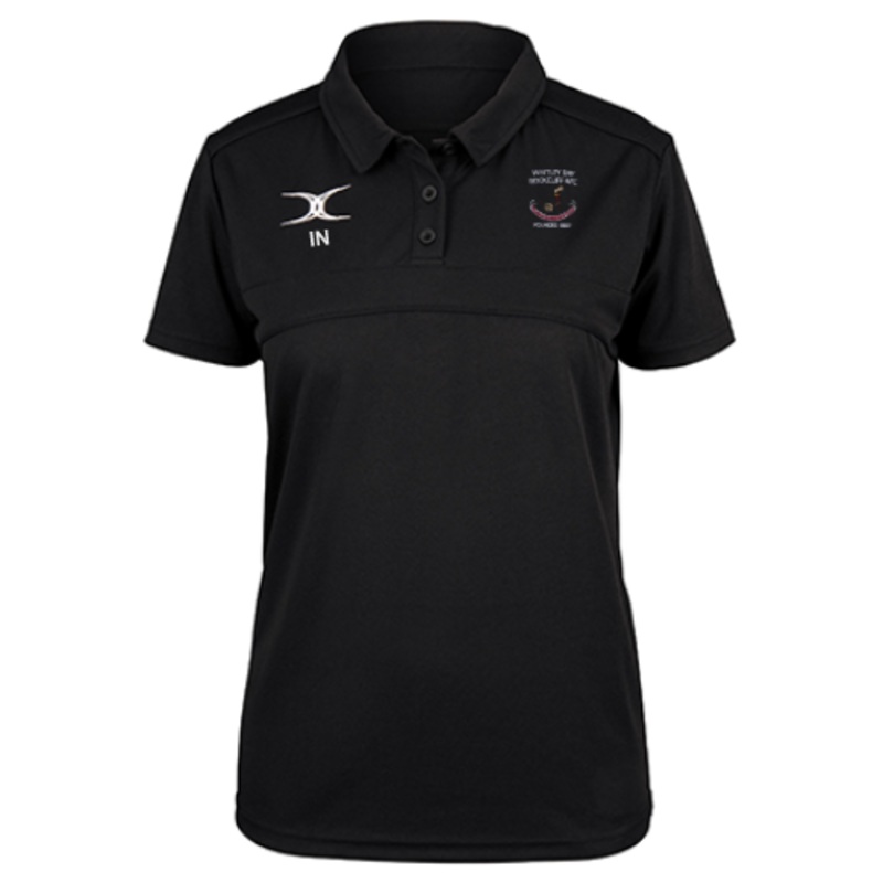 Whitley Bay Rockcliff RFC Ladies Black Photon II S/S Polo Shirt W 8