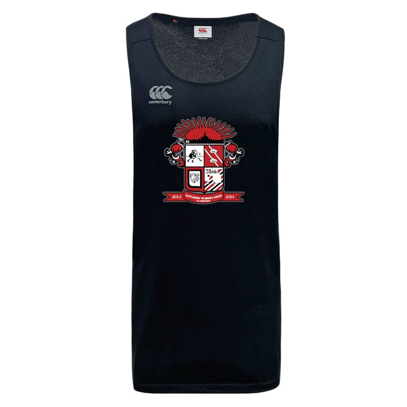 Battleship Women’s Rugby Tempo Vapodri Singlet by Canterbury XS Black