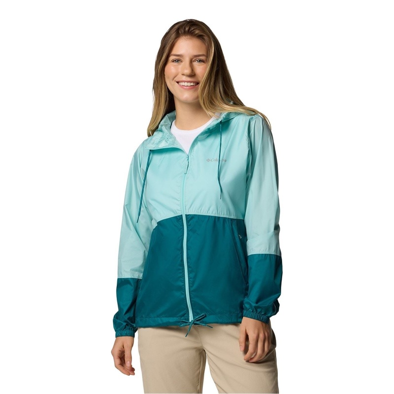 Columbia Womens Flash Forward Hood Windbreaker 10 (S) Spray River Blu