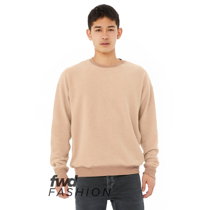 BELLA + CANVAS Men’s Sueded Drop Shoulder Sweatshirt HEATHER OAT XS