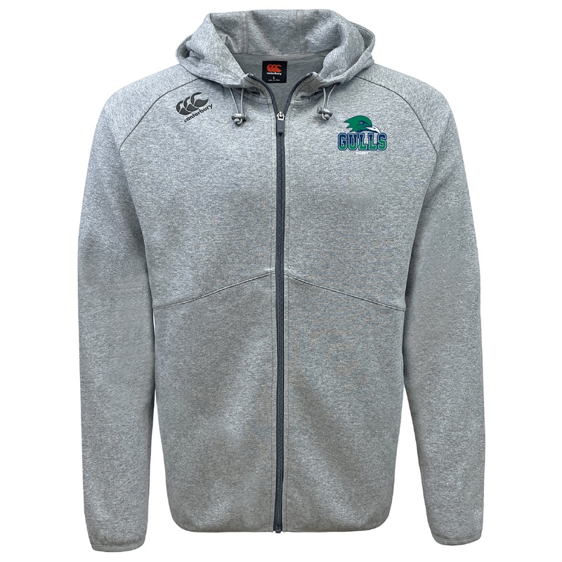 Endicott College Tempo Vapodri Full-Zip Hoodie by Canterbury XS Grey
