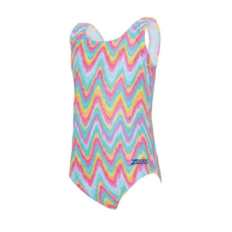 Zoggs Play Wave Girls Scoopback Swimming Costume 3
