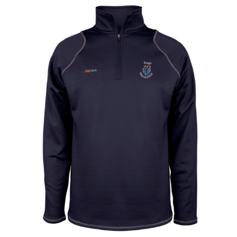 Kings School Macclesfield Hockey Mens Adult’s Dark Navy Unbranded Quest 2 1/4 Z Fleece-Senior Extra Small