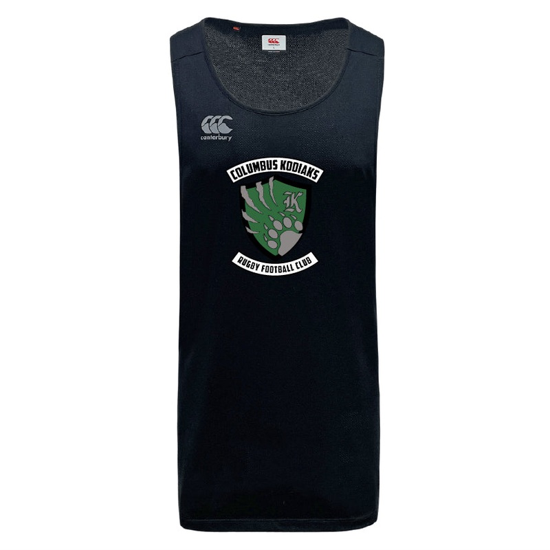 Columbus Kodiaks Full Color Logo Tempo Vapodri Singlet by Canterbury XS Black