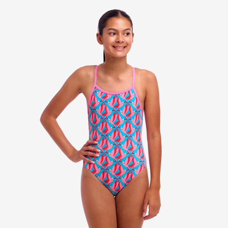Funkita Girls Single Strap One Piece – Hummy Bunny 10