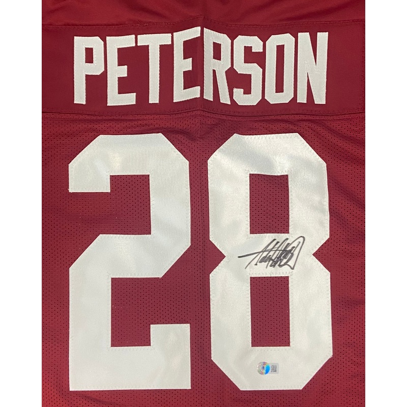Adrian Peterson Autographed Crimson Custom Jersey