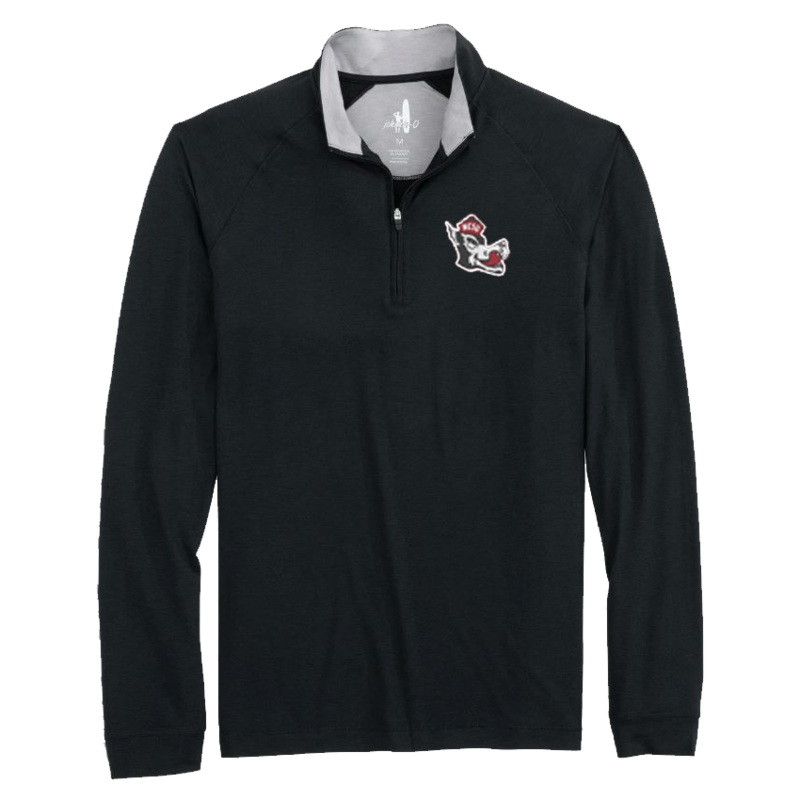 NC State Wolfpack Johnnie-O Black Freeborne Slobbering Wolf 1/4 Zip Pullover Small