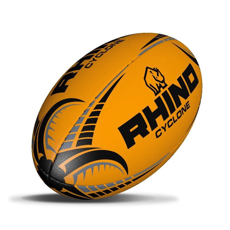 Rhino Cyclone Rugbybal Fluor Oranje Maat 3 3