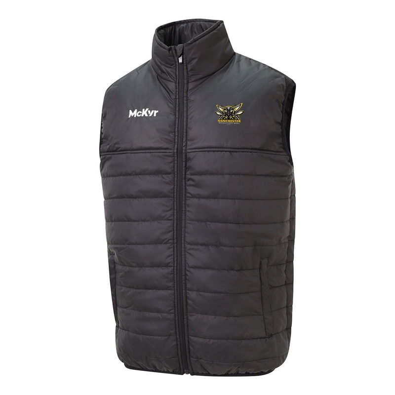 McKvr Manchester Mosquitoes AFL Core 22 Padded Gilet – Adult – Black Small