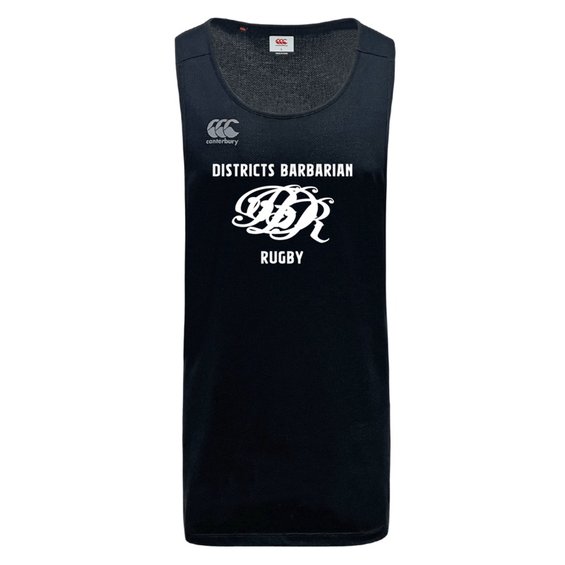 Districts Barbarian RFC Tempo Vapodri Singlet by Canterbury XS Black