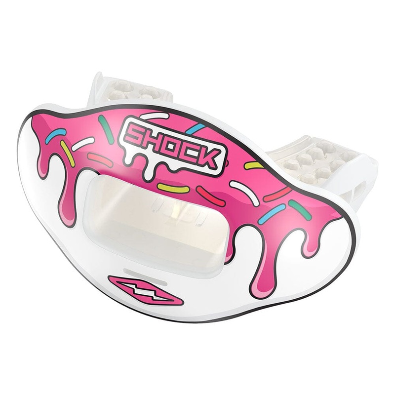 White/Pink Sprinkle Drip Max AirFlow Football Mouthguard White/Pink Sprinkle Drip OSFA