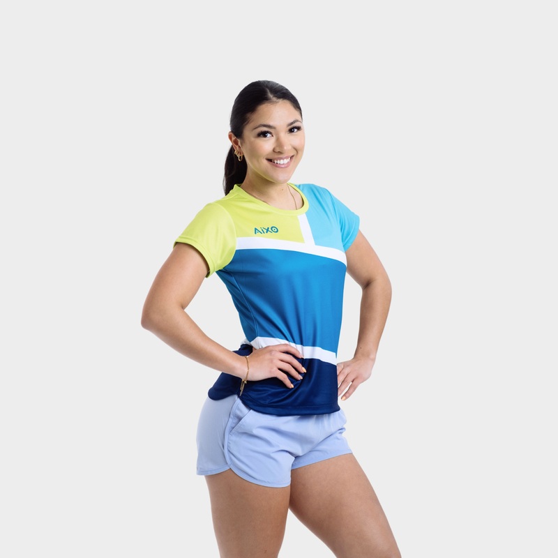 Aixo Court Womens T Shirt Teal TEAL XS