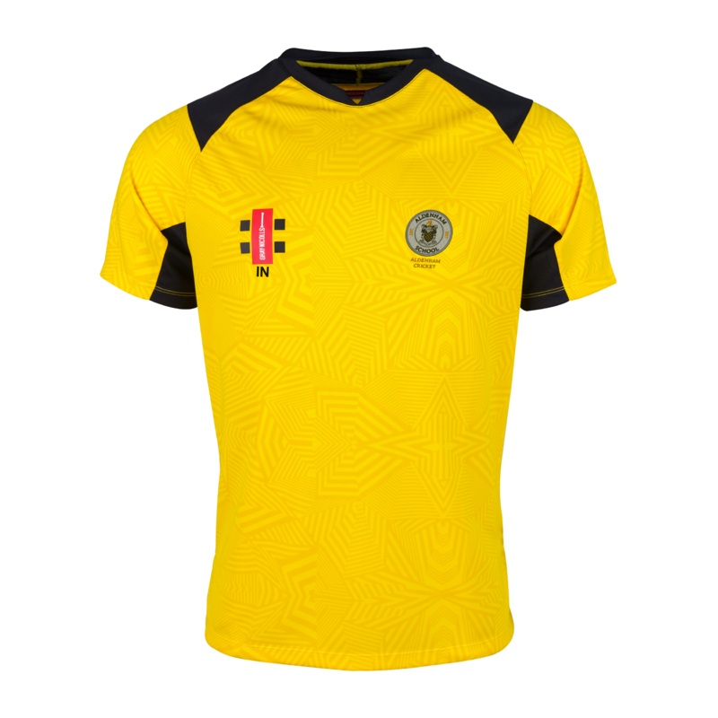 Aldenham School Child’s Yellow / Black Pro T20 S/S Shirt-Junior 5 – 6 Yrs