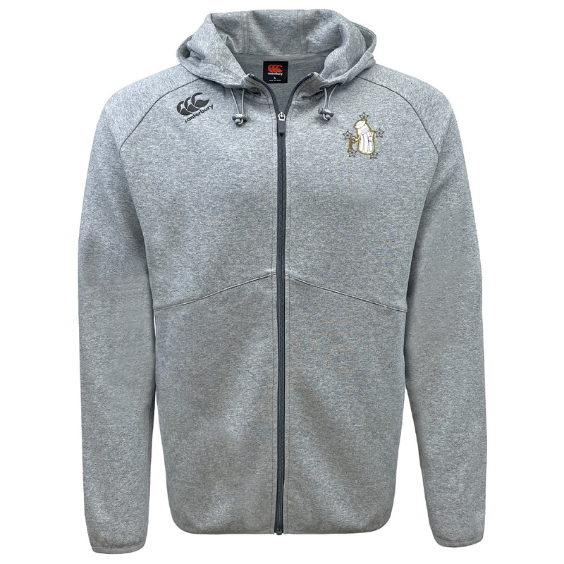 Five Star Rugby Tempo Vapodri Full-Zip Hoodie by Canterbury XS Grey