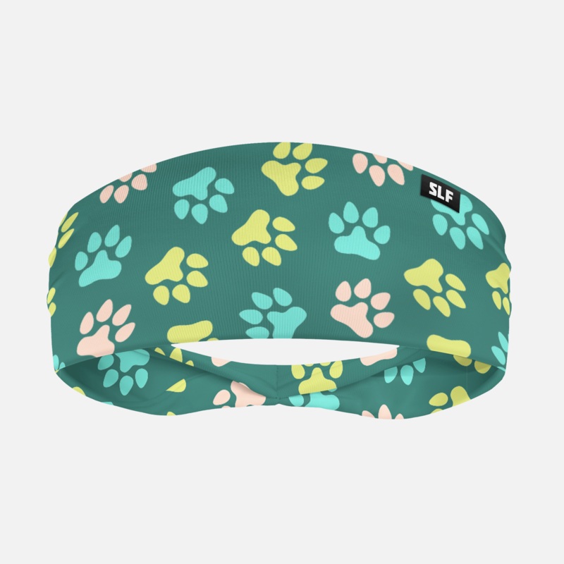Paws Mint Green Headband ONE SIZE Green