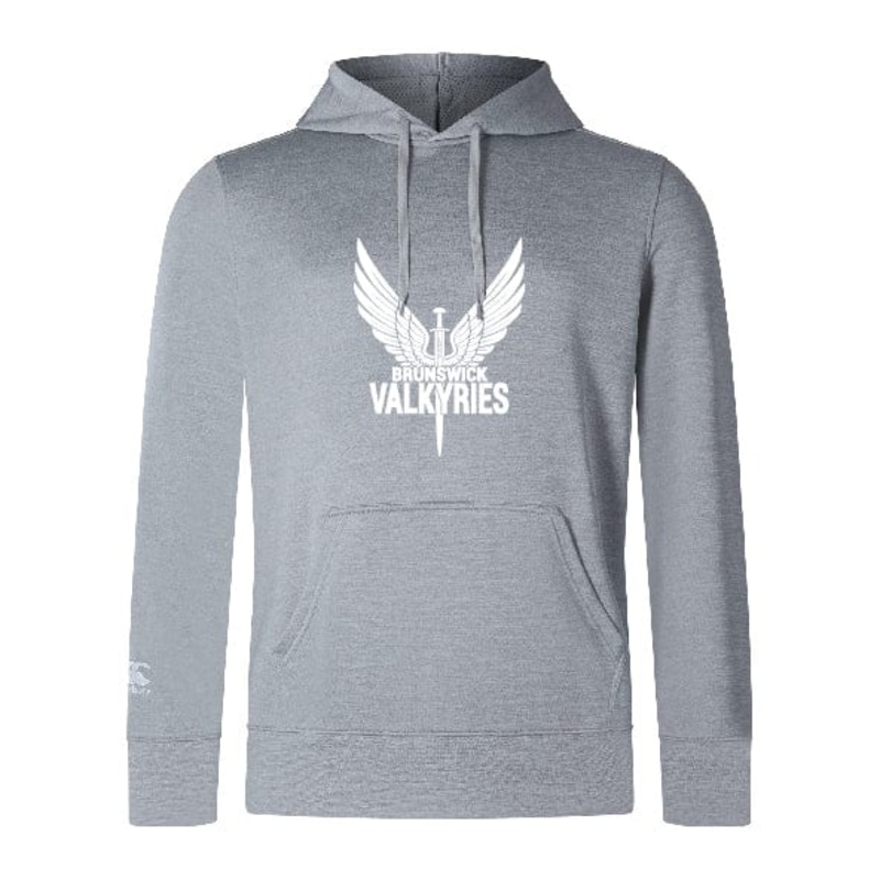 Brunswick Valkyries Club Lightweight Hoodie by Canterbury Y4 Grey