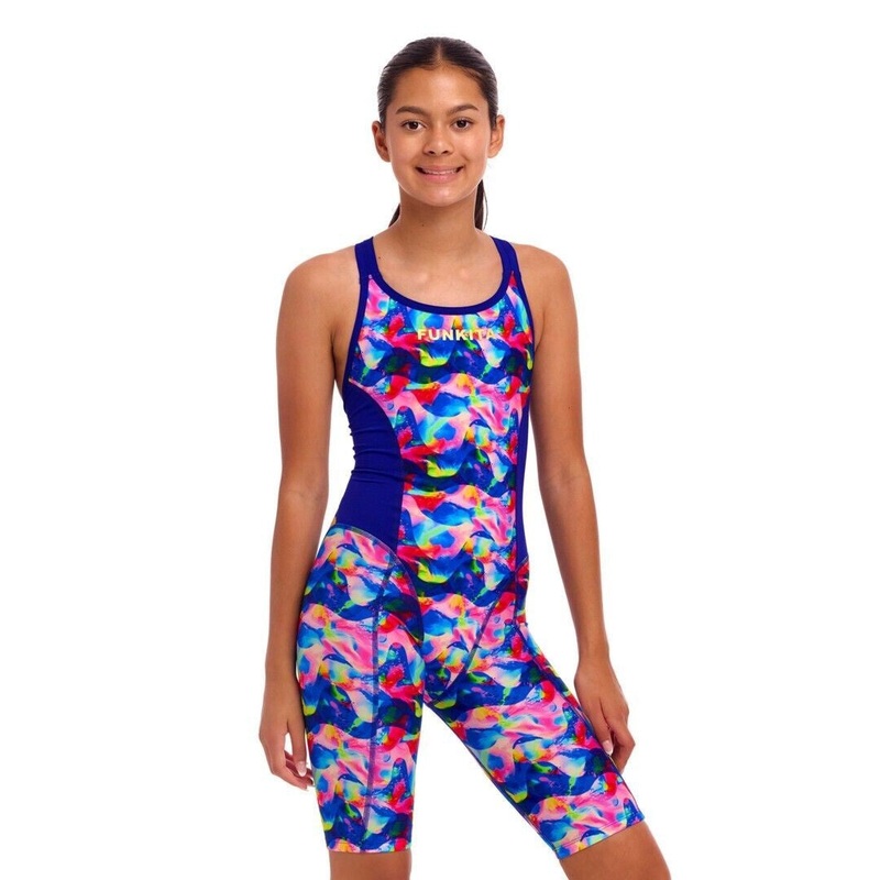 Funkita Girls Fast Training One Piece- Wet Wave 24