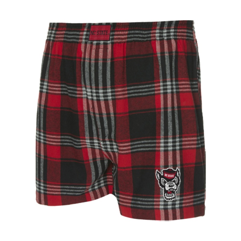 NC State Wolfpack Men’s Red and Black Wolfhead Region Boxers Small