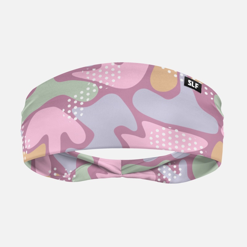 Pink Mint Pattern Headband ONE SIZE Pink