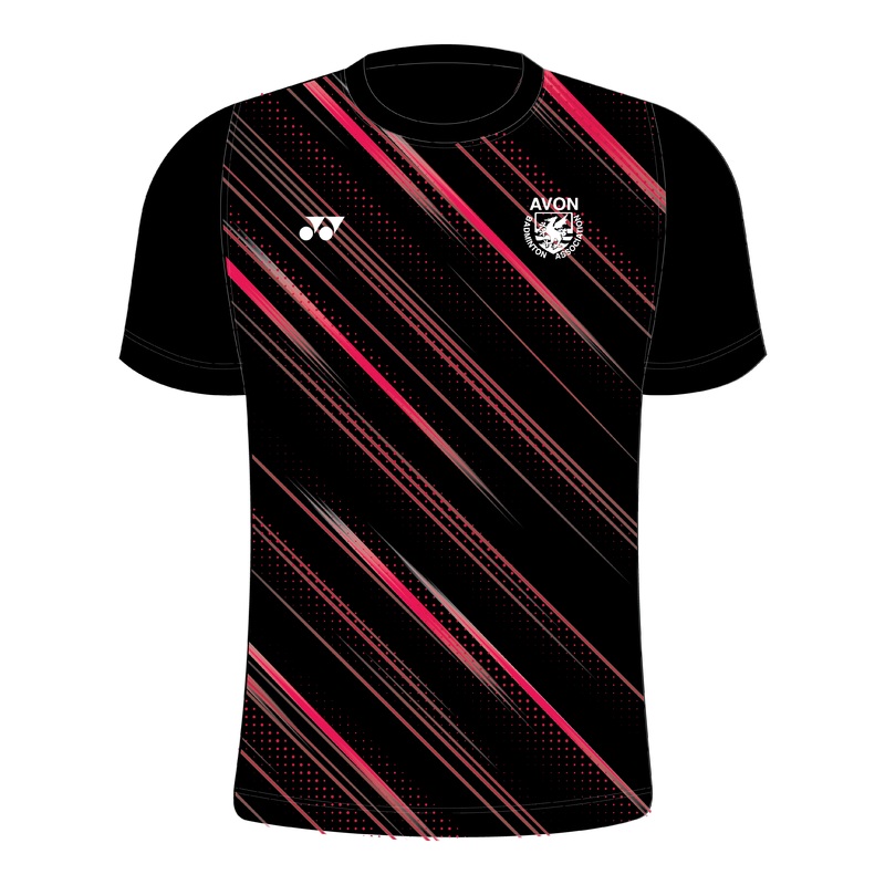 Avon YY T011JC Flash Crew T-Shirt Juniors BLACK/RED/BLACK 120/JS