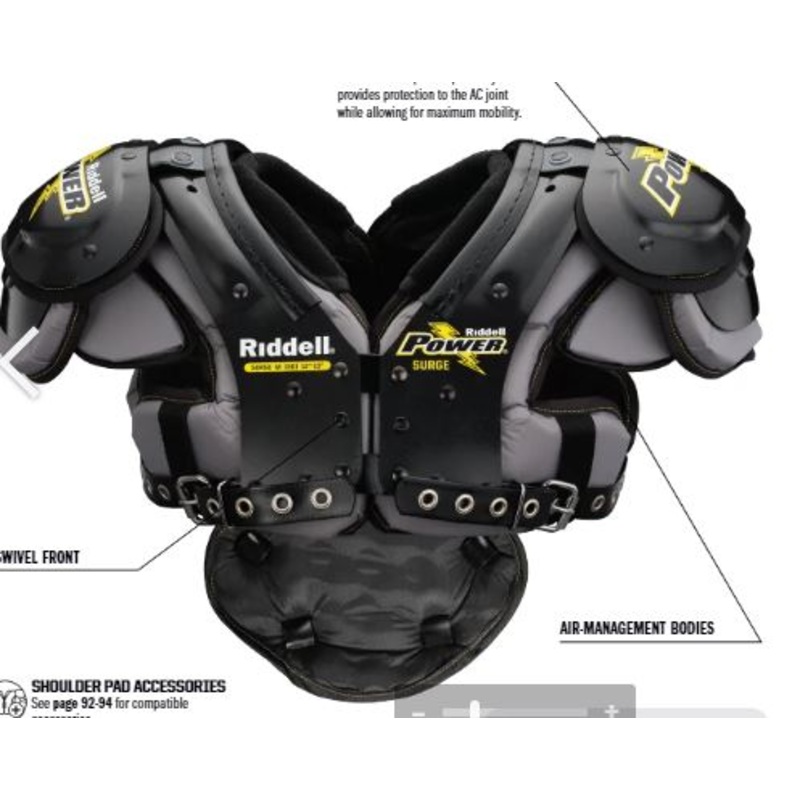 RIDDELL POWER SURGE YOUTH SHOULDER PAD R48345 Small (S)