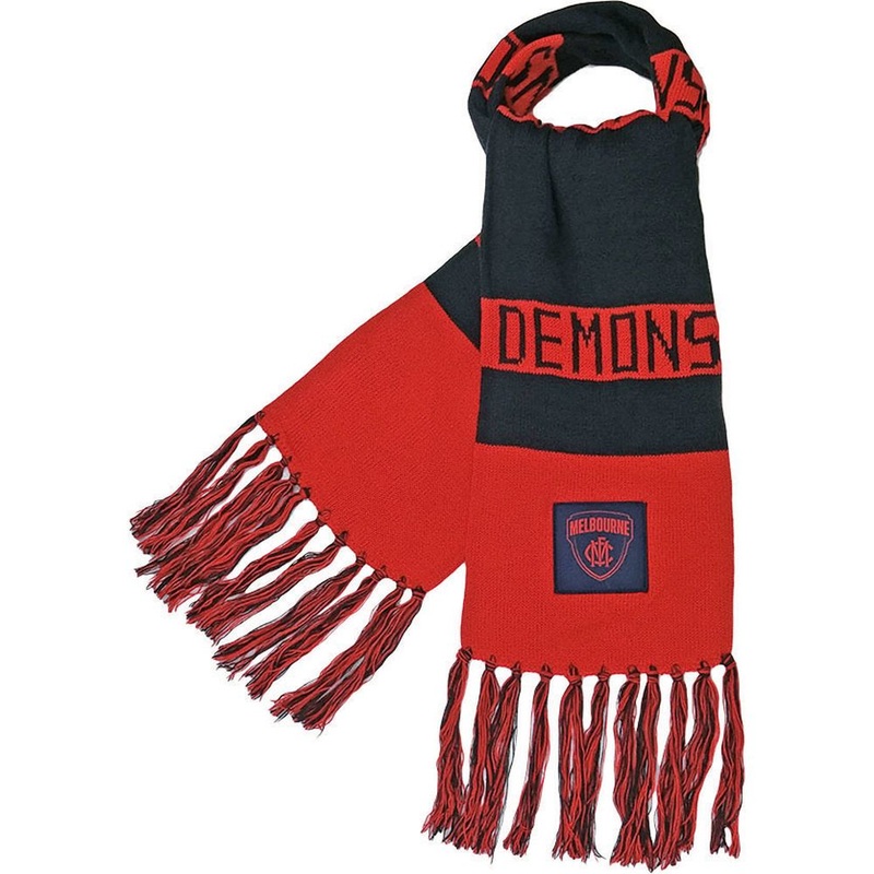 AFL Melbourne Demons Bar Scarf NA One Size