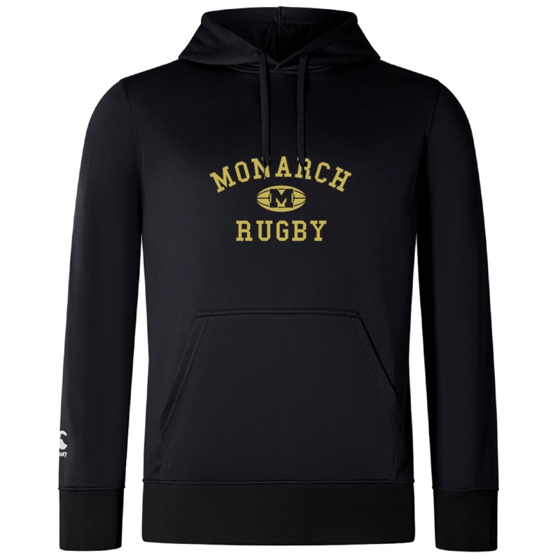 Monarch Rugby Club Lightweight Hoodie by Canterbury Y4 Black